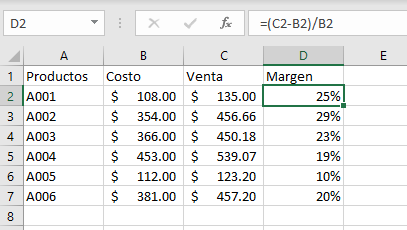 evaluar los productos más rentables en Excel - fácil para mi